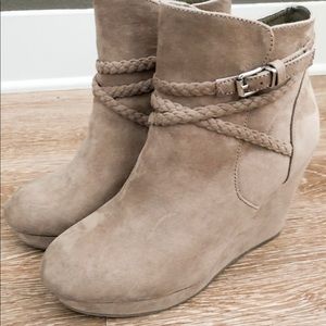 Tan Ankle Suede Booties